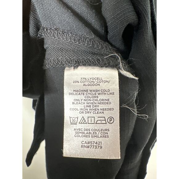 Ann Taylor Collared Popover Shift Dress Womens Size M Black Lightweight - Picture 9 of 10